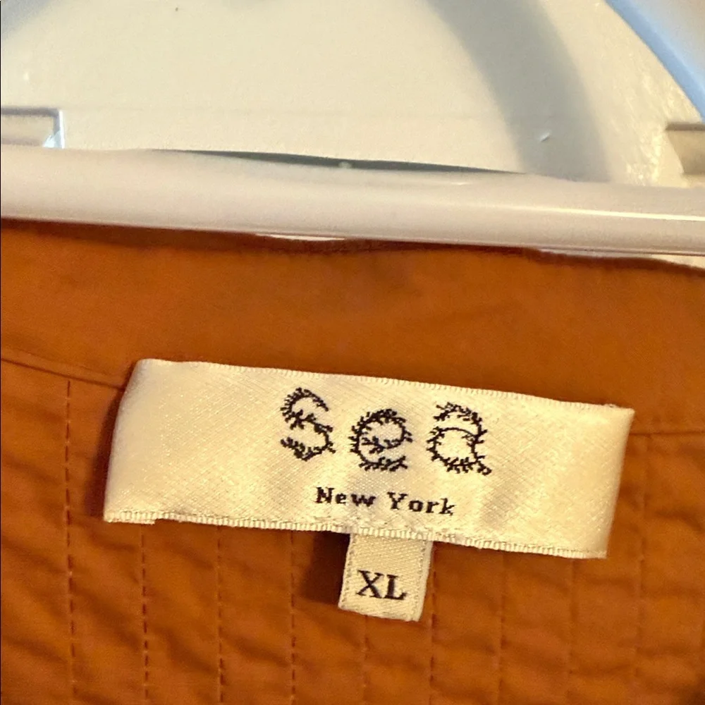 Sea Rust Brown Eyelet Tiered Mini Dress - Picture 2 of 5